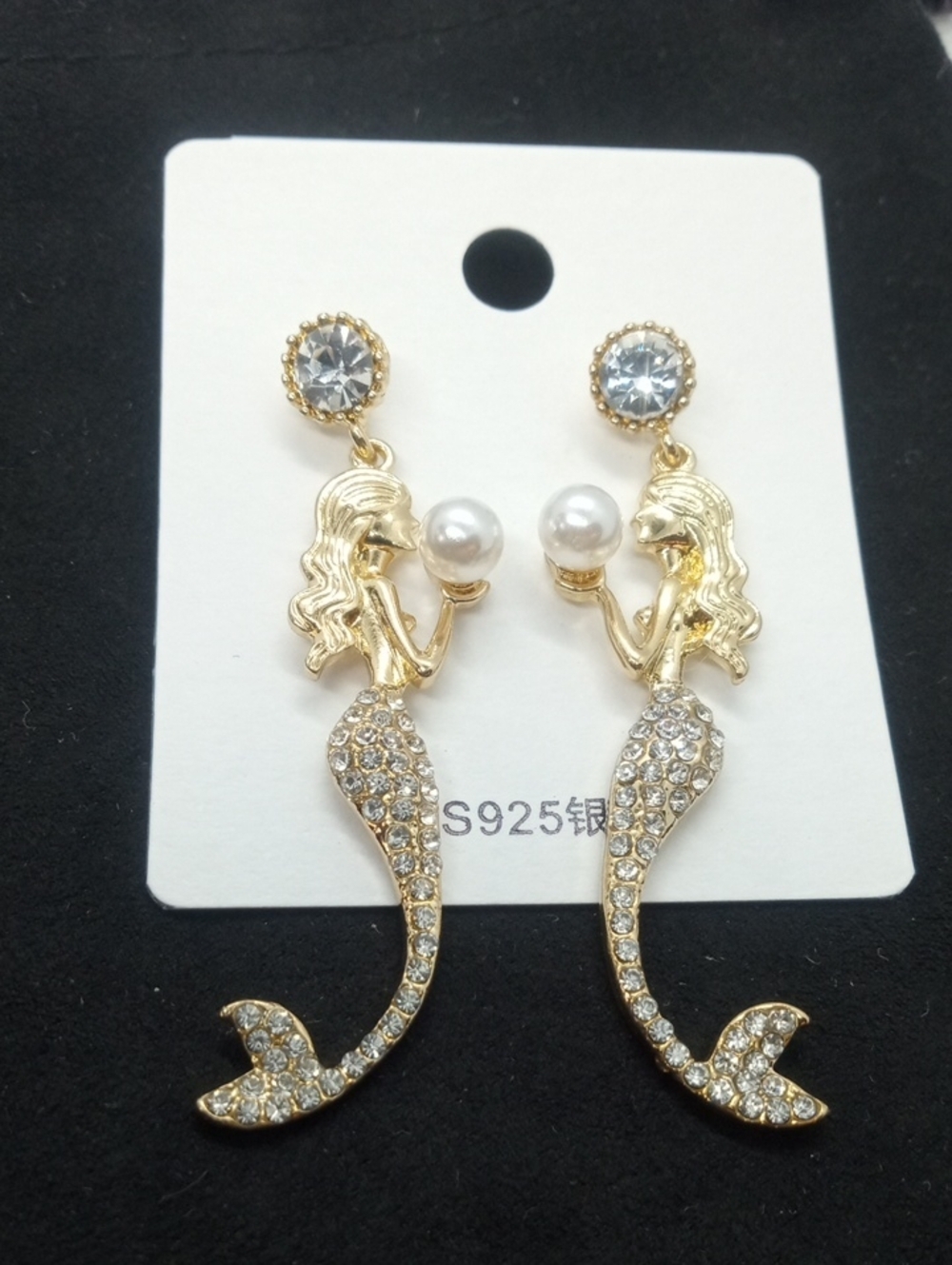 BEDAZZLED MERMAID EARRINGS